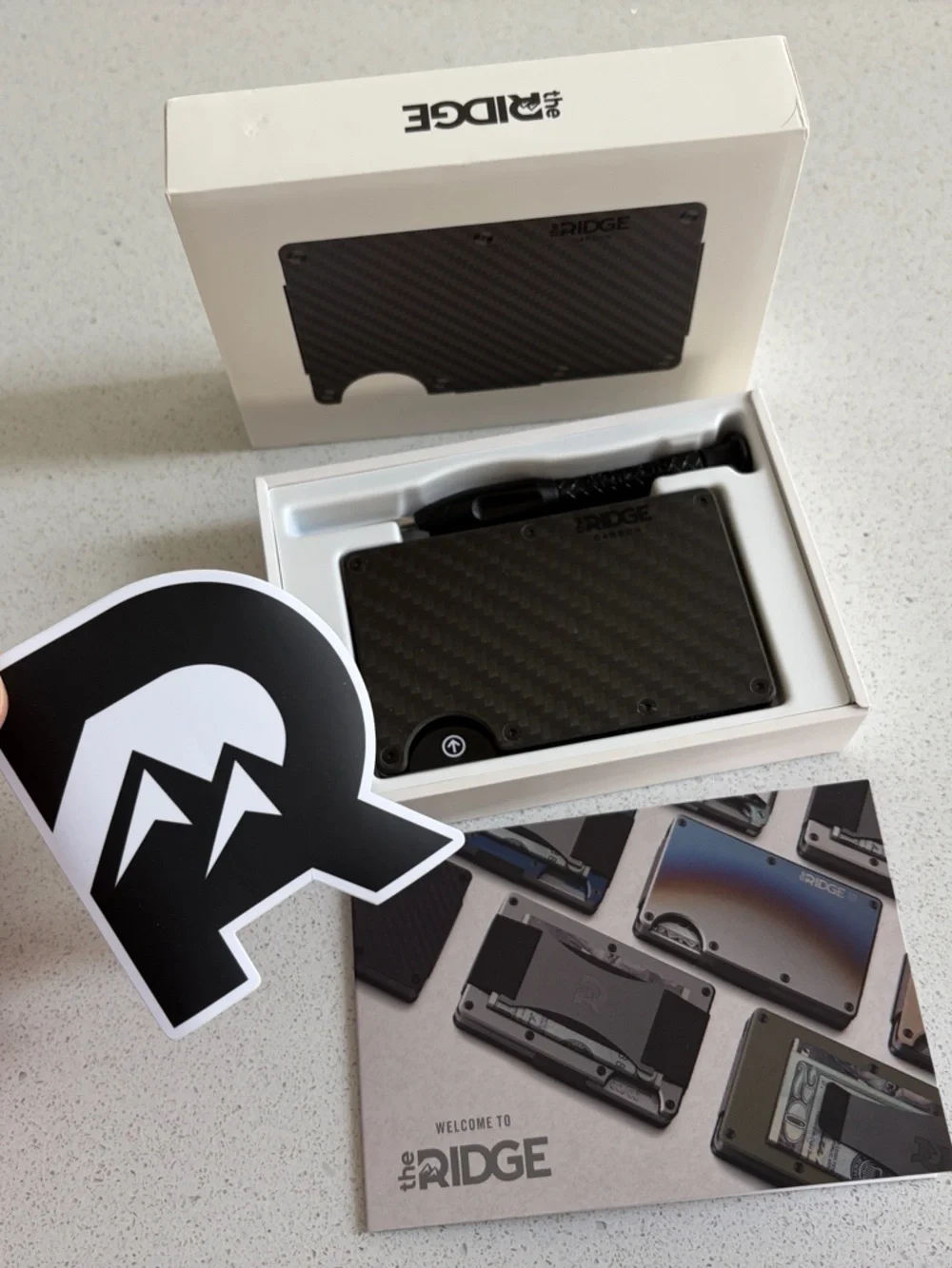 Ridge Carbon Fiber Money Clip Wallet - Black